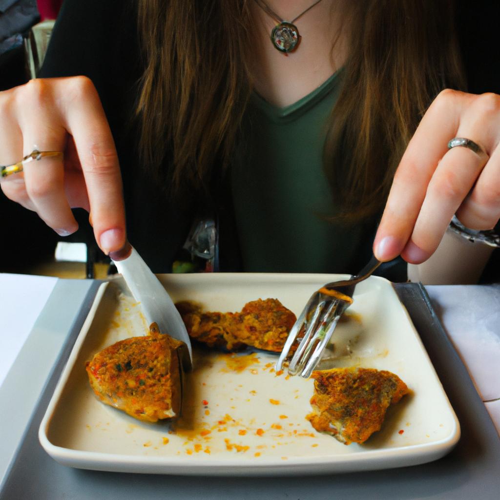 Person eating gluten-free meal